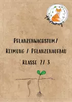 Vorschau - Arbeitsblätter - Pflanzenwachstum und Aufbau: Sachtext, Textverständnis - Deckblatt
