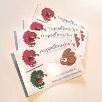 Vorschau - Mal- und Bastelvorlagen - Sticker "Doppelbruch" Vorlage für einen bunten Mathe-Hefter - Deckblatt