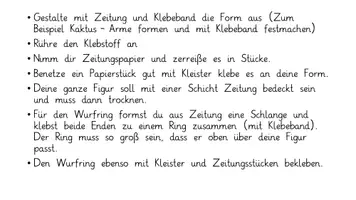Vorschau - Mal- und Bastelvorlagen - Werken: Ein eigenes Wurfspiel gestalten. Beispiel: Kaktus-Wurfspiel - Seite 2