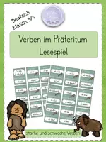 Vorschau - Spiele - Verben im Präteritum/Vergangenheit I LESESPIEL - Deckblatt
