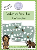 Vorschau - Spiele - Verben im Präteritum/Vergangenheit I WÜRFELSPIELE - Deckblatt