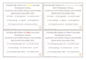Vorschau - Stationenlernen - Zeitformen bestimmen: Aufgabenkarten - Seite 2