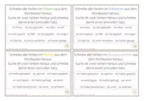 Vorschau - Stationenlernen - Zeitformen bestimmen: Aufgabenkarten - Seite 3