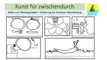 Vorschau - Mal- und Bastelvorlagen - Kunst für zwischendurch- Förderung der Kreativität - Deckblatt