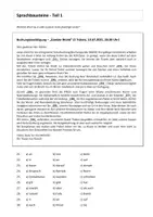Vorschau - Arbeitsblätter - telc B2 Sprachbausteine Teil 1 (Kinotickets) + Lösung - Deckblatt