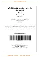 Vorschau - Unterrichtsreihen - Wortarten und ihr Gebrauch Teil 4 Pronomen 1 für Einsteiger - Seite 1