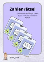 Vorschau - Spiele - Zahlenrätsel- eine Rallye nach dem verlorenen Namen - Deckblatt
