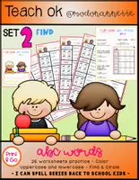 Vista previa - Hojas de trabajo - I Can Spell ABC WORDS SET 2 FIND Back To School color - Portada