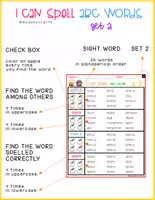 Vista previa - Hojas de trabajo - I Can Spell ABC WORDS SET 2 FIND Back To School color - página 1