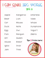 Vista previa - Hojas de trabajo - I Can Spell ABC WORDS SET 2 FIND Back To School color - página 2