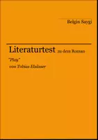 Vorschau - Arbeitsblätter - Literaturtest zu "Play" von Tobias Elsässer - Deckblatt