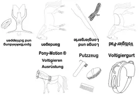 Vorschau - Arbeitsblätter - Faltbücher Voltigieren Paket: Ausrüstung und Übungen - Deckblatt