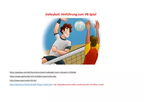 Vorschau - Stundenentwürfe - Volleyball 1: Hinführung zum Spiel - Seite 1