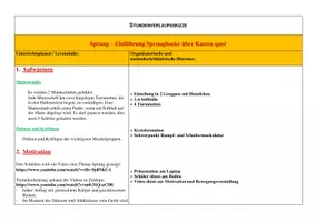 Vorschau - Stundenentwürfe - Turnen 4: Sprung über den Kasten quer - Seite 2