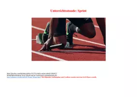 Vorschau - Stundenentwürfe - Leichtathletik 2: Schulung der Schnelligkeit - Seite 1