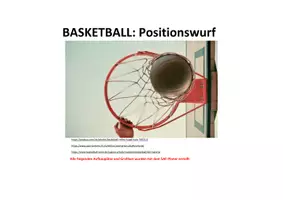 Vorschau - Stundenentwürfe - Basketball 2: Einführung Korbwurf - Seite 1