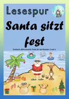 Vorschau - Arbeitsblätter - Lesespur Santa sitzt fest (Klassen 3 und 4) - Deckblatt