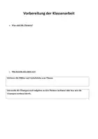 Vorschau - Arbeitsblätter - Arbeitsblätter Vor- und Nachbereitung Klassenarbeit Deutsch - Deckblatt