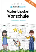 Vorschau - Arbeitsblätter - MaterialPaket für die Vorschule (15 Arbeitsblätter) - Deckblatt