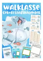 Vorschau - Mal- und Bastelvorlagen - Geburtstagskalender Walklasse Schulanfang - Deckblatt