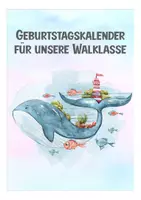 Vorschau - Mal- und Bastelvorlagen - Geburtstagskalender Walklasse Schulanfang - Seite 1