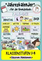 Vorschau - Poster - Jahreskalender für die Grundschule I Classroom Management - Deckblatt