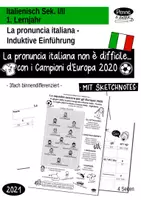 Vorschau - Arbeitsblätter - La pronuncia italiana - Induktive Einführung in die Ausspracheregeln des Italienischen - Thema: Fußball - Deckblatt