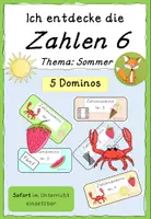 Vorschau - Spiele - Ich entdecke die Zahlen 6 Dominos Vorschule/Klasse 1 - Deckblatt