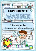 Vorschau - Arbeitsblätter - Experimente Wasser - Forscherheft - Deckblatt