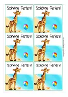 Vorschau - Mal- und Bastelvorlagen - Feriengrüße Giraffenklasse kostenlos - Seite 2