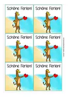 Vorschau - Mal- und Bastelvorlagen - Feriengrüße Giraffenklasse kostenlos - Seite 3