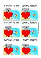 Vorschau - Mal- und Bastelvorlagen - Feriengrüße Koalaklasse kostenlos - Seite 3