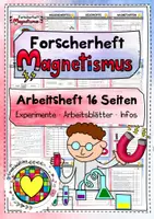 Vorschau - Arbeitsblätter - Magnetismus - Arbeitsblätter, Experimente, Forscherheft - Deckblatt