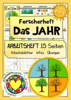 Vorschau - Arbeitsblätter - Arbeitsheft - Das Jahr - Jahreszeiten - Monate - Wochentage - Deckblatt