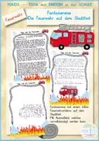 Vorschau - Aufgabenkarten - Fantasiereise - Die Feuerwehr auf dem Stadtfest - Deckblatt
