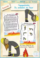 Vorschau - Aufgabenkarten - Yogaübung - Du entdeckst ein Feuer - Deckblatt