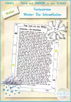 Vorschau - Aufgabenkarten - Fantasiereise - Die Schneeflocken - Deckblatt