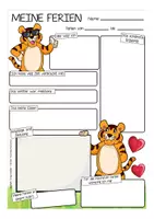 Vorschau - Arbeitsblätter - Ferienbericht Tigerklasse Arbeitsblätter Deutsch - Seite 1