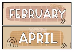 Vorschau - Poster - Boho: Tafelkalender Englisch (Weekdays, Months) - Seite 2