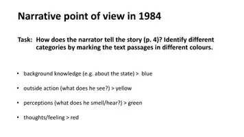 Vorschau - Präsentationen/Tafelbilder - 1984 by George Orwell - Narrative Point of View - Seite 3