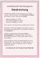 Vorschau - Arbeitsblätter - sommerliche Rechenspuren (ZR 100) - Addition & Subtraktion - Seite 2