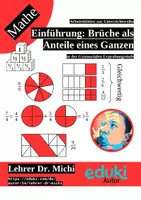 Vorschau - Arbeitsblätter - Unterrichtsreihe: Brüche als Anteile, Prozentangaben und Bruchrechnung - Seite 1