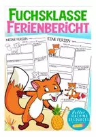 Vorschau - Arbeitsblätter - Ferienbericht Fuchsklasse - Deckblatt