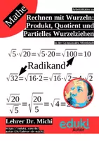 Vorschau - Arbeitsblätter - Gruppenpuzzle: Produkte und Quotienten von Wurzeln, Teilweises Wurzelziehen (Wurzelrechnung) - Deckblatt