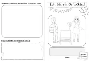 Vorschau - Arbeitsblätter - Falt-Heft Einschulung Vorschule | FREEBIE 1. Klasse - Seite 3