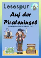 Vorschau - Arbeitsblätter - Lesespur Auf der Pirateninsel (Klassen 3 und 4) - Deckblatt