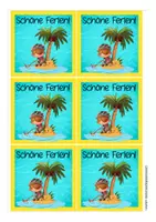 Vorschau - Mal- und Bastelvorlagen - Feriengrüße Piratenklasse kostenlos - Seite 1
