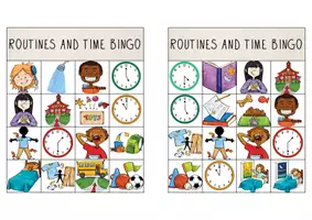 Vista previa - Juegos / Gamificación - Daily Routines and Time BINGO - página 3