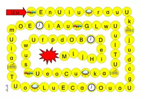 Vorschau - Arbeitsblätter - Würfelspiel zur optischen Analyse "U u" - Seite 2