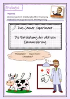 Vorschau - Arbeitsblätter - Impfung - Entdeckung der aktiven Immunisierung (Jenner-Experiment) - Deckblatt
